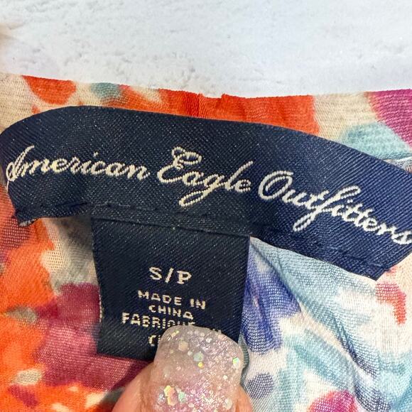 VTG American Eagle Y2k small women pink floral cami babydoll cottage coquette - Picture 4 of 6